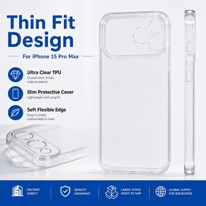 Coque de téléphone portable transparente antichoc en TPU de qualité OEM pour 15 14 13 12 11 Pro Max 8 7 Plus – Vente en gros - Product Image 3