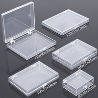 Boîtes de rangement en acrylique transparent YUZMEI en gros avec couvercle à charnière, présentoirs pour badges et épingles, petites boîtes rigides à charnière