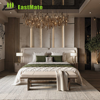 Fabricant chinois de meubles d'hôtel, ensemble de chambre d'hôtesse personnalisé, construction en bois massif, design moderne, lit king-size