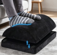 Repose-pieds confortable avec 2 hauteurs réglables pour tabouret de voiture avec housse lavable Repose-pieds sous le bureau au travail-Polyvalent