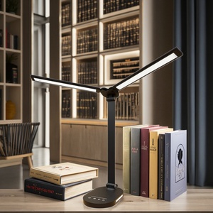 Modern Stylish LED Desk Lamp 5 Color Modes 5 Brightness Levels Aluminum <b>ABS</b> Body Metal Shade E14 Bulb Base for Reading DC - Product Image 6