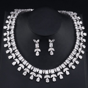 RAKOL SP390 Dubai Luxury <b>Necklace</b> Earrings <b>Gold</b> Plated Women Wedding Jewelry Set - Product Image 1