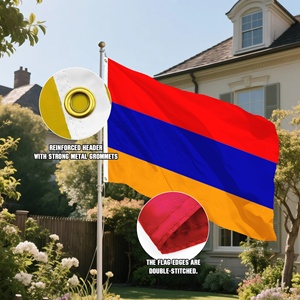 Doppelseitige Werbe-Polyester-Banner-Wandfahnen 90x150cm Maßgefertigte Flagge Armenien Nationalflagge Republik Armenien Dreifarbige Flagge - Product Image 5