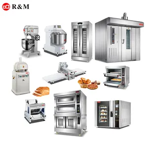 Semua set lengkap lengkap peralatan pembuat roti komersial mesin panggang industri, peralatan toko roti guangzhou harga persediaan