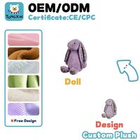 Conejo de Peluche Personalizado de Fabricante, Venta Directa, Regalos para Niñas, Muñeca de Peluche de Conejo con Orejas Largas, Juguetes de Peluche Cortos, CPC CE