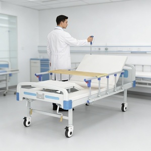Многофункциональная медицинская кровать ToWell с ручным приводом, средней изгибы, из холоднокатаной стали, на колесах, для домашнего ухода - Product Image 2