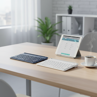 Nouveau clavier à membrane sans fil 2,4 GHz avec port USB-C pour ordinateur de bureau, ordinateur portable, téléphone portable, Mac, tablette, iPad