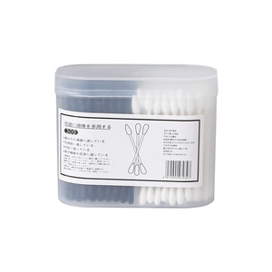 Hisopos de algodón de doble punta, 300 unidades, material de bambú desechable de doble color, negro y blanco, para limpieza de nariz y oídos - Product Image 1