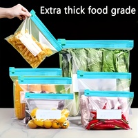 Bolsa de Plástico Multiusos con Cierre Hermético, Impresión Personalizada, Varios Tamaños, Apilable, Resistente, para Congelador, para Mantener la Frescura de los Alimentos