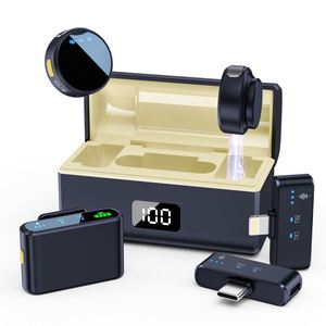 M9max Button <b>Wireless</b> Lavalier <b>Microphone</b> - 3-in-1 for Phones and Cameras - Product Image 4