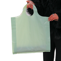 Sacs de courses en plastique épais à poignée perforée pour magasins de vêtements en gros, sacs d'emballage cadeau, personnalisables avec votre logo