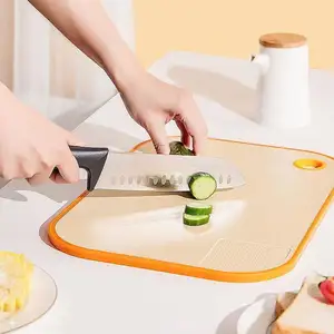 2023 New Arrivals Manufacturers PP Orange Border Yellow Underside Kitchen And Household Plastic Cutting Boards