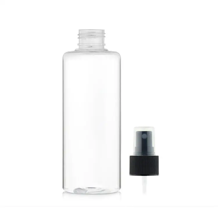 卸売200ml 300ml 500ml空の丸型化粧品プラスチックスプレーボトルトリガースプレー付きヘアオイルハウスクリーニング用