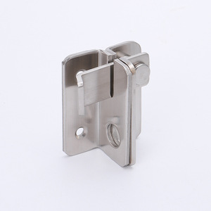 Loquet de sécurité en acier inoxydable à 90 degrés avec crochet et verrou à broche pour porte, fenêtre, salle de bain et cabine d'essayage - Product Image 2