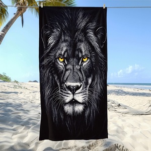 Oferta Especial: Toalla de <span class=keywords><strong>Playa</strong></span> Absorbente para Vacaciones en la Costa, Toalla de Baño de Secado Rápido con Estampado del Rey <span class=keywords><strong>León</strong></span>, Personalizable - Product Image 3