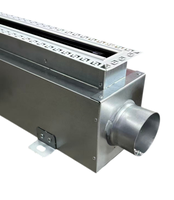 Diffuseur linéaire industriel moderne en aluminium pour CVC avec boîtier de plénum et barre de flux invisible pour une ventilation efficace des bureaux et des espaces publics