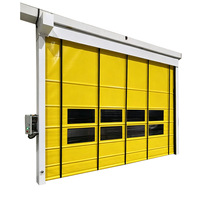 Porte rapide empilable en tissu PVC sur mesure, résistante au vent, pour grandes ateliers et entrepôts