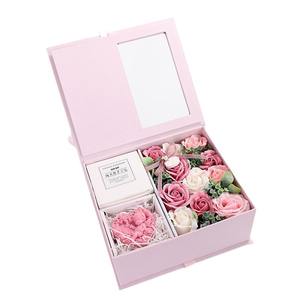 Fleurs artificielles pour le réveillon du Nouvel An, coffret cadeau rose pour petite amie, fleurs éternelles, savon en forme de fleurs, ensemble pour la Saint-Valentin - Product Image 5