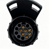Adaptateur Mini Européen 7 Broches vers 13 Broches pour Remorque et Caravane, Prise et Fiche Norme UE, Connecteur de Conversion 7 vers 13