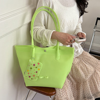 Nouveau Sac Fourre-tout Tendance 2-en-1 en PVC 2026 Grande Capacité Imperméable Sac à Bandoulière pour Femme