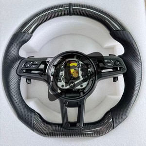 Accesorios Interiores para Automóviles, Volante de Fibra de Carbono para <span class=keywords><strong>Porsche</strong></span> Cayenne Panamera 992 911 997 985 981 <span class=keywords><strong>Boxster</strong></span> 987 718 Macan - Product Image 1