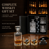 Ensemble de carafe à whisky SHUNSTONE avec boîte cadeau en papier, cadeaux promotionnels d'affaires pour la satisfaction des clients, cadeau pour les partenaires