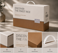 Boîte d'emballage de riz personnalisée avec impression pour les occasions de mariage et de cadeaux du Nouvel An, faible MOQ, fournisseur en gros