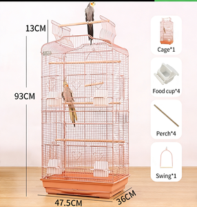 Gabbia per Uccelli di Media Grandezza da 64 Pollici con Supporto Mobile Staccabile, Parte Superiore Aperta, Costruzione Solida, per Uso Domestico e Commerciale - Product Image 2