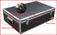 Kotak Pelindung Keras Penyimpanan Casing CD DVD Aluminium Hitam untuk CD