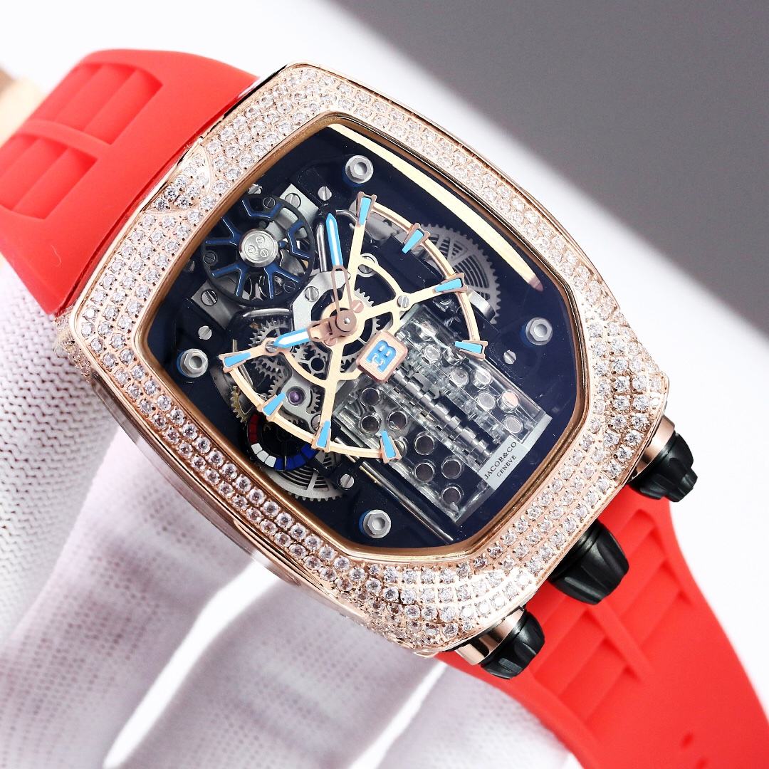 Rose Gold Case CZ Stones 04