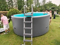 DWF Aufblasbarer Schwimmpool für Erwachsene & Kinder zur Außennutzung PVC-Material Drop-Stitch-Konstruktion
