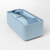 Hete Verkoop Verhitbare Compartimenten Tiffin Compartimenten Deksels Blauw Polypropyleen Amerikaanse Stijl Lunchboxen