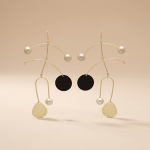 Boucles d'oreilles multibrins Hyperbole plaquées or 24K/18K en laiton unisexe - Product Image 3