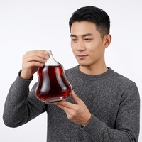 Bouteille de luxe en verre super flint en forme de gourde de 100 ml, 375 ml, 500 ml pour spiritueux et parfums, avec bouchon en caoutchouc, logo personnalisé