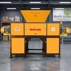 Broyeur de déchets à double arbre de qualité supérieure, semi-automatique, haute performance, équipement de recyclage du plastique électrique pour usage commercial - Product Image 1