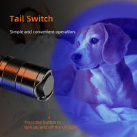Lampe torche d'inspection LED UV rechargeable par USB, mini, tactique, industrielle, portable, 365 nm, corps en alliage d'aluminium, batterie 18650, CRI 90