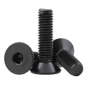 Qualità affidabile nero zinco placcato M3 * 3 M4 * 10 acciaio dolce DIN7991 esagono svasato testa vite tappo - Product Image 1