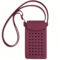 Sac bandoulière étanche en silicone noir pour femme Chinfai, pochette pour téléphone portable, sac messager de haute qualité et tendance