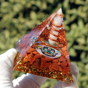 Kogiya Crystal Pyramid Resin Epoxy <b>Craft</b> With Backlight Desktop Ornament For Home Decor - Product Image 2