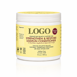 Huile de ricin noire jamaïcaine en gros pour renforcer et réparer les cheveux naturels abîmés, après-shampoissant sans rinçage 454g - Product Image 1