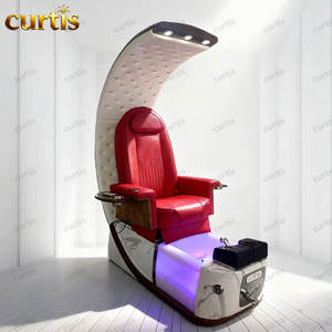 Fauteuil de pédicure électrique de luxe pour salon de manucure en cuir anti-acétone, spa pour les pieds, massage, sans tuyau, avec fonctionnalités réglables - Product Image 3