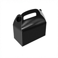 Boîtes à gâteaux portables noires personnalisées, emballages cadeaux pour pâtisseries et boulangeries, papier kraft de qualité alimentaire, directement de l'usine