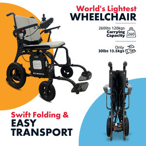 KSM-507P Hot Sales TravelFoldable Lightweight 20 AH Lithium Battery Folding Carbon Fiber Electric Wheelchair for Adult - Product Image 2
