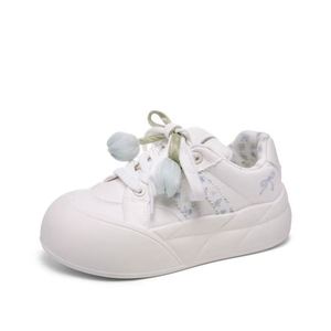 Zapatos de plataforma estilo coreano para mujer, versátiles, elegantes, con suela gruesa, informales, blancos, para primavera y otoño 2026 - Product Image 5