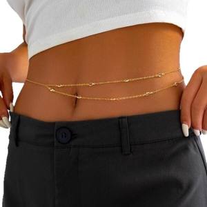 Corrente de Corpo Casual Shelly Summer Beach Sexy Claw <span class=keywords><strong>Chain</strong></span> Ruby <span class=keywords><strong>Gold</strong></span>, Corrente de Cintura, Moda de Rua, Corrente de Barriga Retrô - Product Image 3