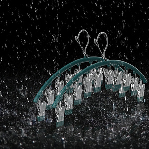 ราวตากผ้ารูปวงรี 10 คลิป กันลม สำหรับถุงเท้า ชุดชั้นใน เสื้อผ้าเด็ก - Product Image 2