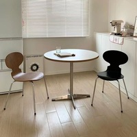 Chaise en bois multifonctionnelle de style nordique en forme de 7, avec dossier, pour salon, design créatif et tendance