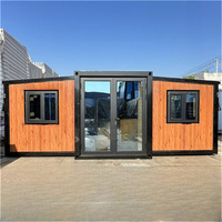 Maison conteneur extensible à double aile, directement de l'usine, préfabriquée, modulaire, pliable, mobile, pour habitation, bureau, resort, camping