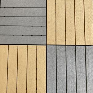 Xinfeng WPC fuori delle mattonelle di Decking della pavimentazione di Diy con la Base di collegamento di plastica XF-N001 300*300*25mm - Product Image 6