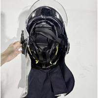 Casque ignifuge de protection incendie européen résistant à la pression de qualité supérieure casque de pompier de sauvetage avec cape en aramide